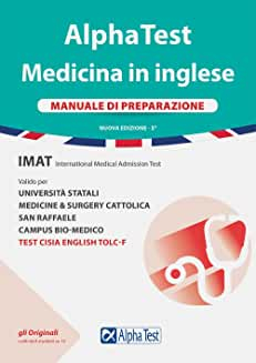 Alpha Test Medicina in inglese IMAT. Manuale